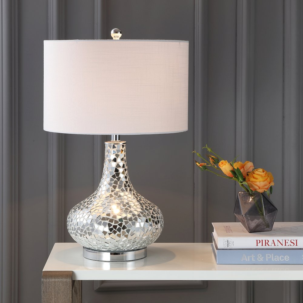 Emilia Mirrored Mosaic Led Table Lamp