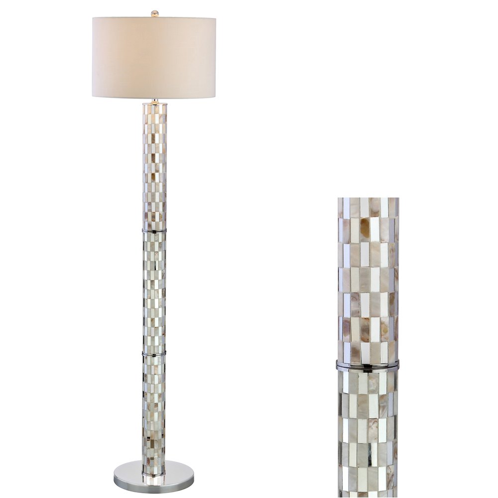 Liam Seashell Mosaic Led Floor Lamp