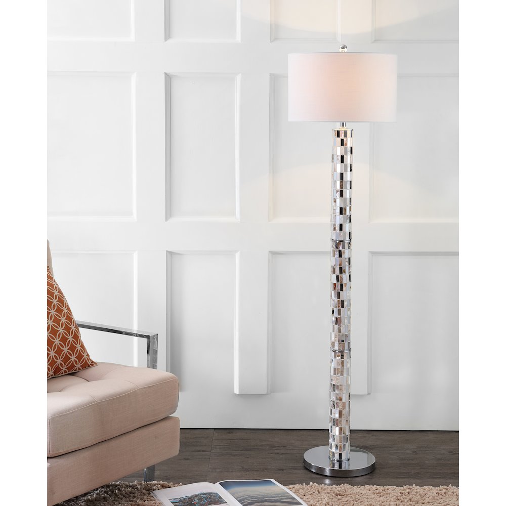 Liam Seashell Mosaic Led Floor Lamp