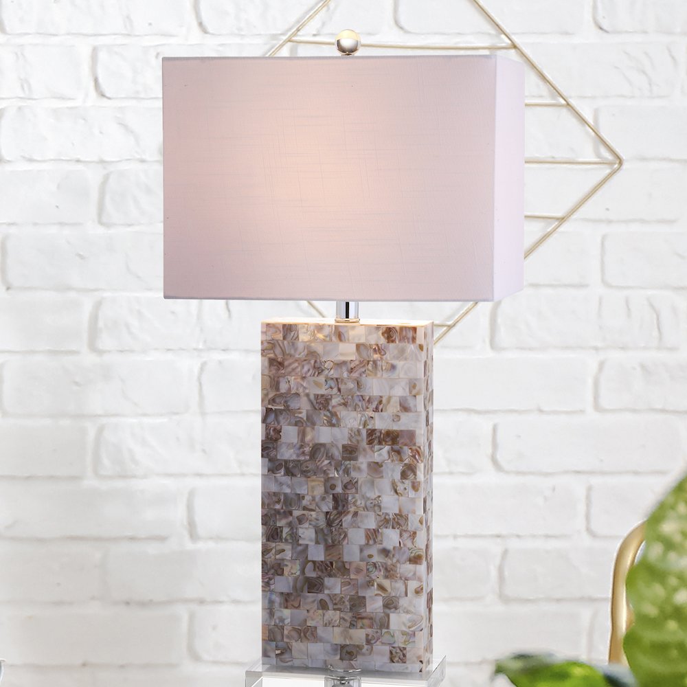 Cannon Seashell And Crystal Led Table Lamp
