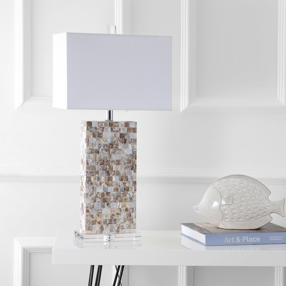 Cannon Seashell And Crystal Led Table Lamp