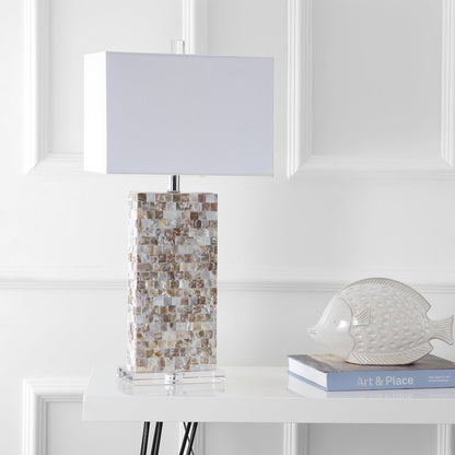 Cannon Seashell And Crystal Led Table Lamp