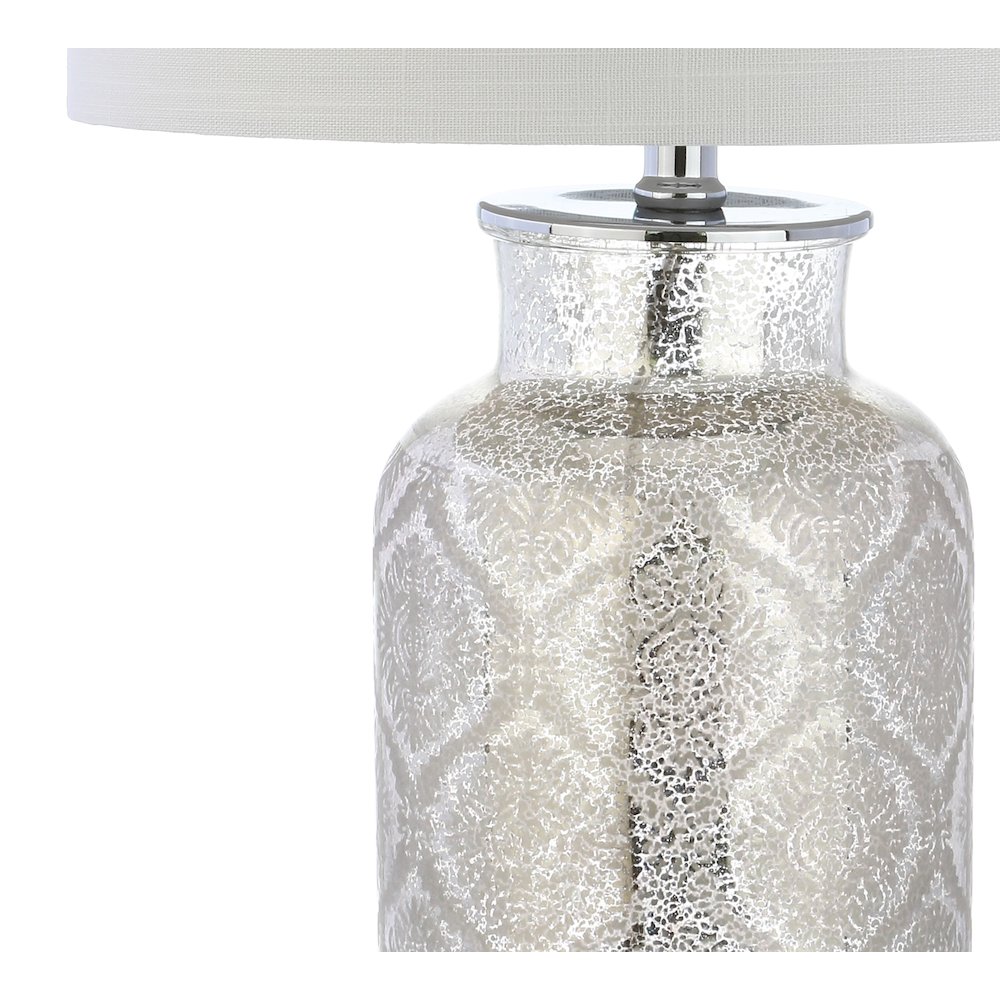 Emilia Trellis Pattern Glass Led Table Lamp
