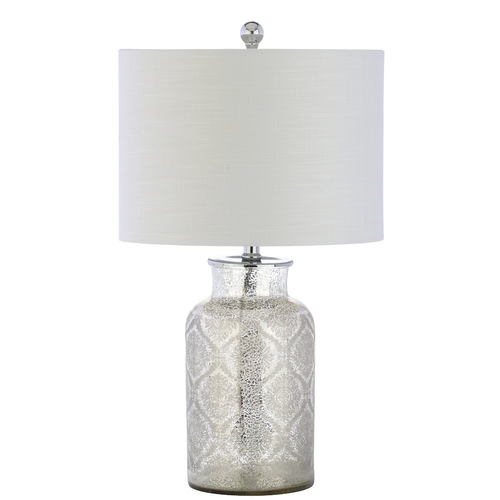 Emilia Trellis Pattern Glass Led Table Lamp