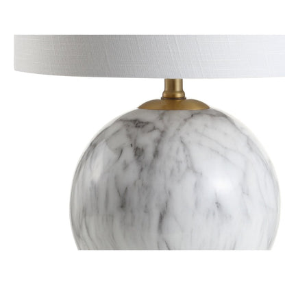 Luna Faux Marble Resin Led Table Lamp