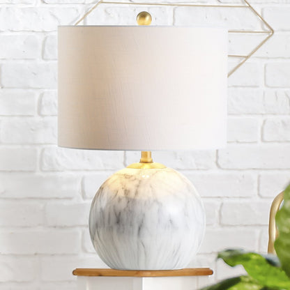 Luna Faux Marble Resin Led Table Lamp