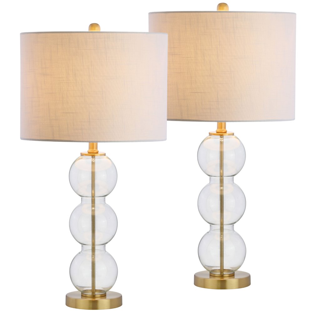 Bella Glass Triple Sphere Led Table Lamp (Set Of 2)