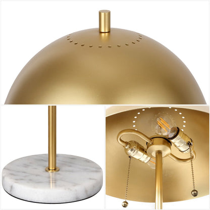 Ella Dome Metal With Marble Base Led Table Lamp