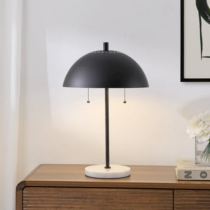 Ella Dome Metal with Marble Base LED Table Lamp