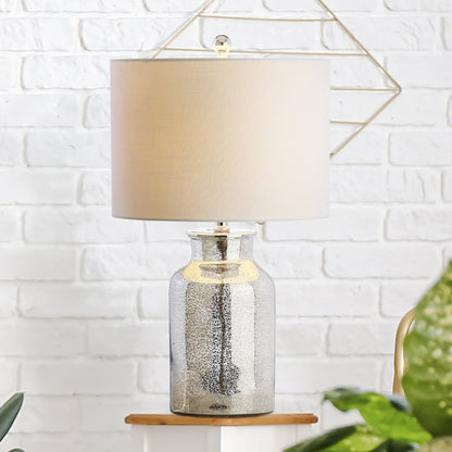 Emilia Trellis Pattern Glass Led Table Lamp