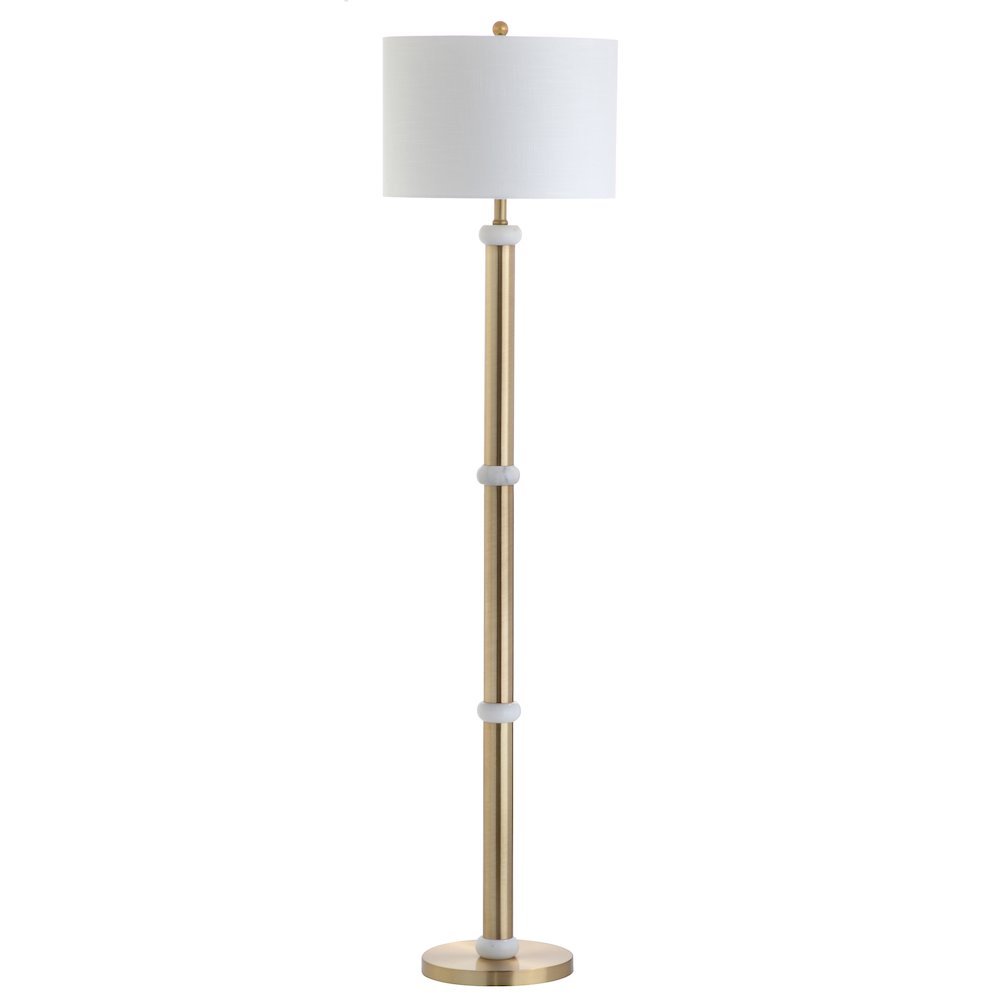 Gregory Metal/Marble Led Floor Lamp