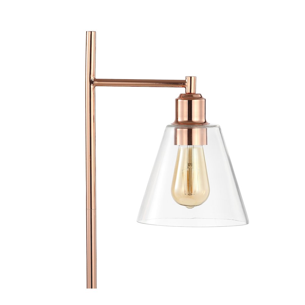 Lorena Modern Glam Metal/Marble Led Table Lamp