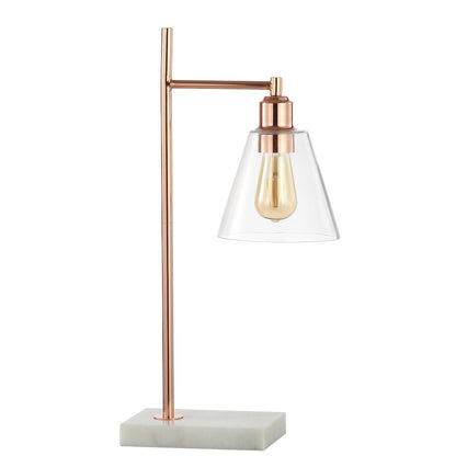 Lorena Modern Glam Metal/Marble Led Table Lamp