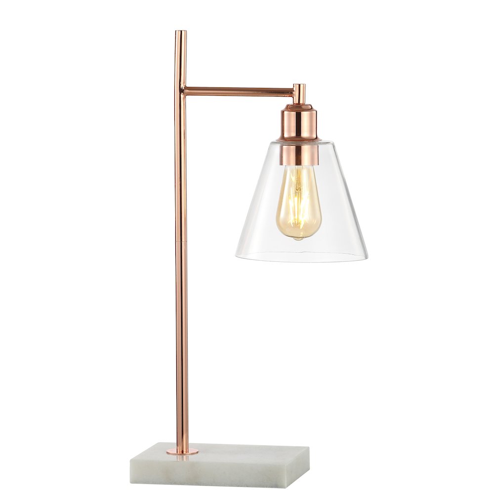 Lorena Modern Glam Metal/Marble Led Table Lamp