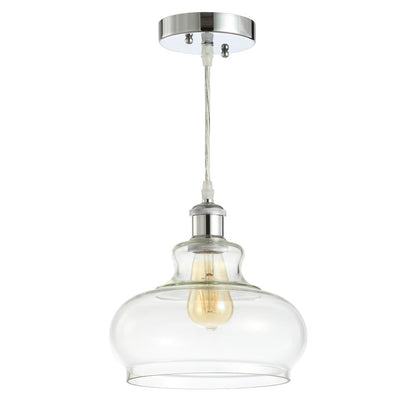 Hampton Adjustable Iron/Glass Pharmacy Led Pendant