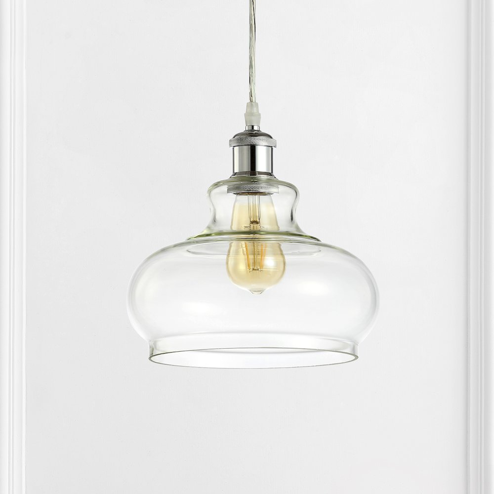 Hampton Adjustable Iron/Glass Pharmacy Led Pendant