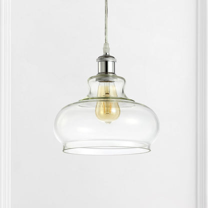 Hampton Adjustable Iron/Glass Pharmacy Led Pendant