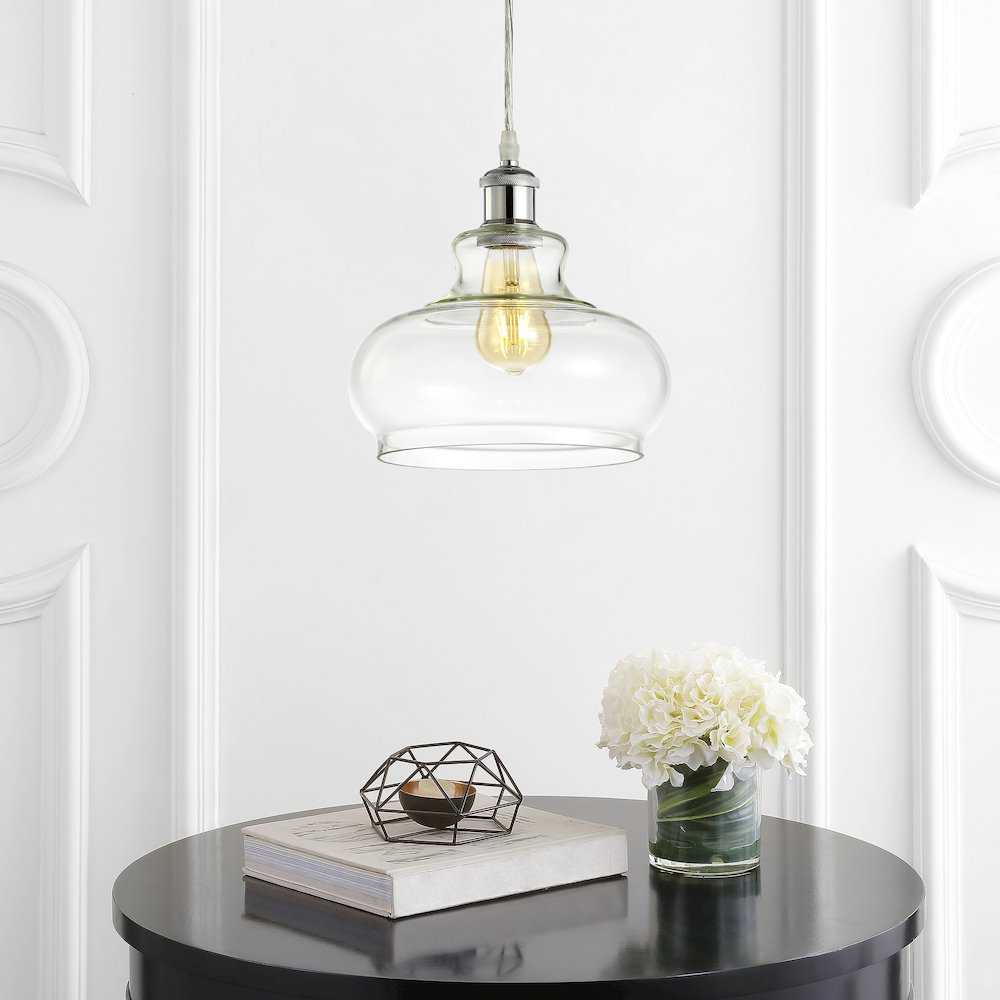 Hampton Adjustable Iron/Glass Pharmacy Led Pendant