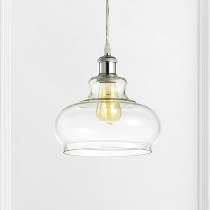 Hampton Adjustable Iron/Glass Pharmacy Led Pendant