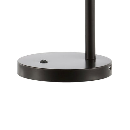 Troy Classic Contemporary Iron Led Task Lamp With Usb Charging Port