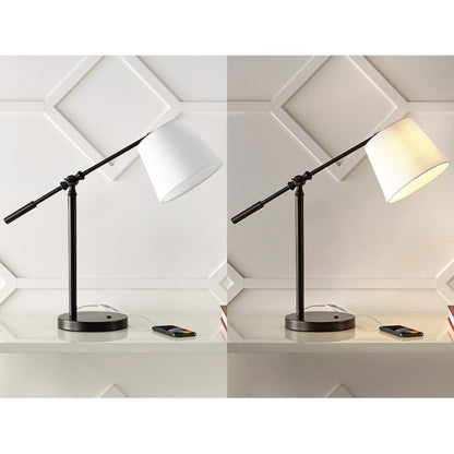 Troy Classic Contemporary Iron Led Task Lamp With Usb Charging Port
