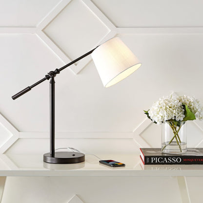 Troy Classic Contemporary Iron Led Task Lamp With Usb Charging Port
