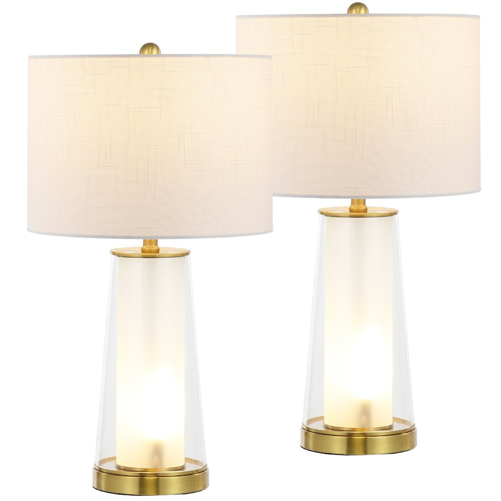 Tryon Modern Minimalist Glass/Iron Nightlight Led Table Lamp