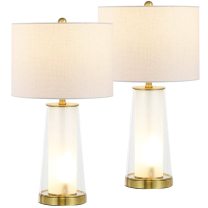 Tryon Modern Minimalist Glass/Iron Nightlight Led Table Lamp