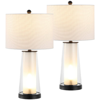 Tryon Modern Minimalist Glass/Iron Nightlight Led Table Lamp
