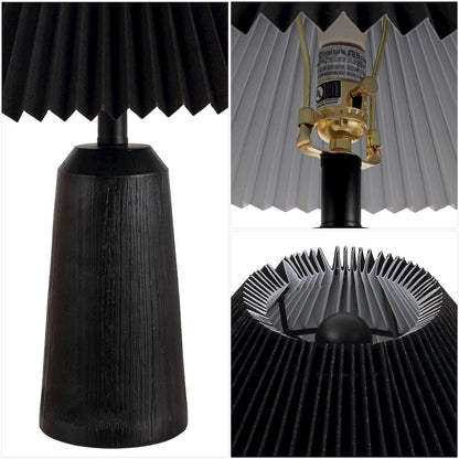 Arvid Resin/Iron Lighthouse LED Table Lamp with Pleated Shade