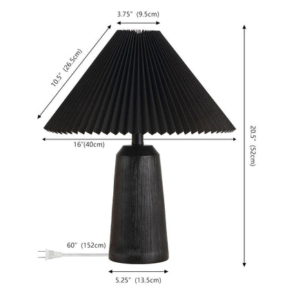 Arvid Resin/Iron Lighthouse LED Table Lamp with Pleated Shade