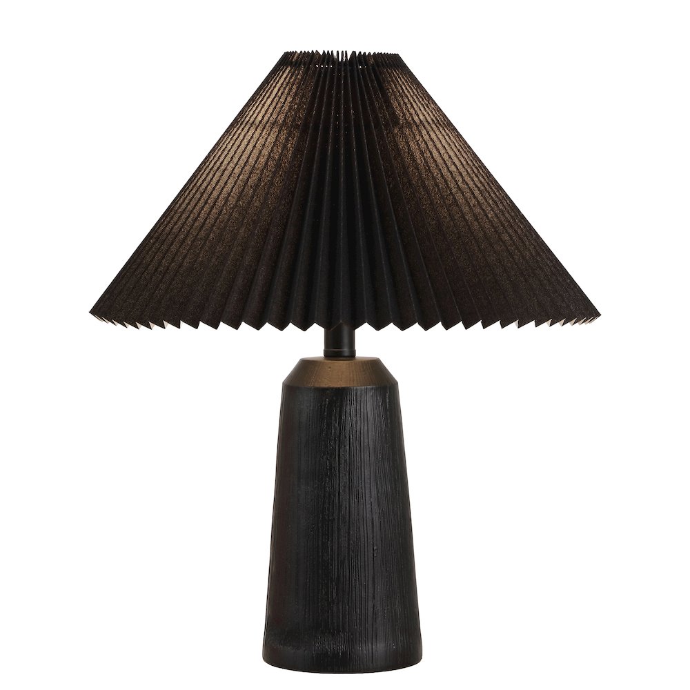 Arvid Resin/Iron Lighthouse LED Table Lamp with Pleated Shade