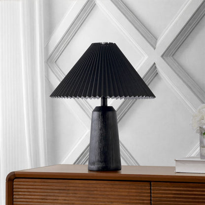 Arvid Resin/Iron Lighthouse LED Table Lamp with Pleated Shade