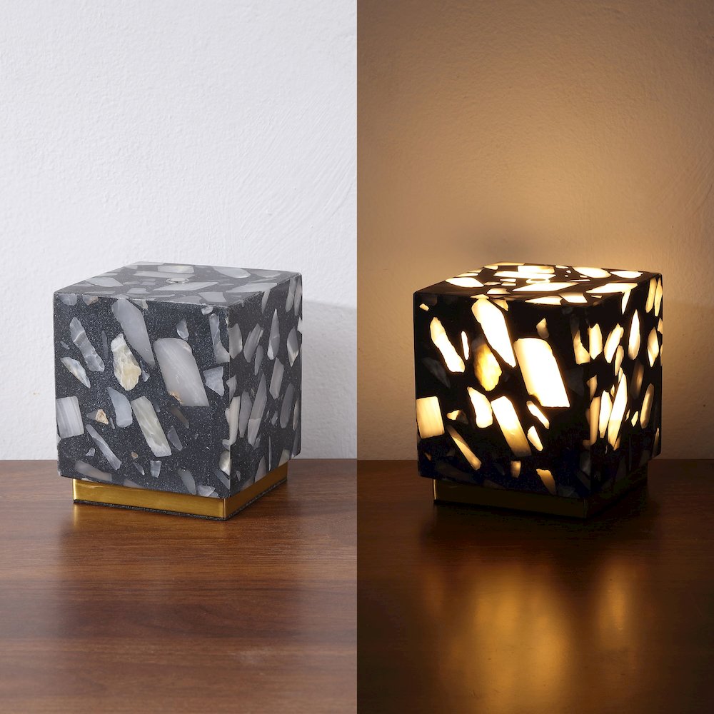 Lara Terrazzo Cordless Dimmable LED Mini Table Lamp with Touch Sensor
