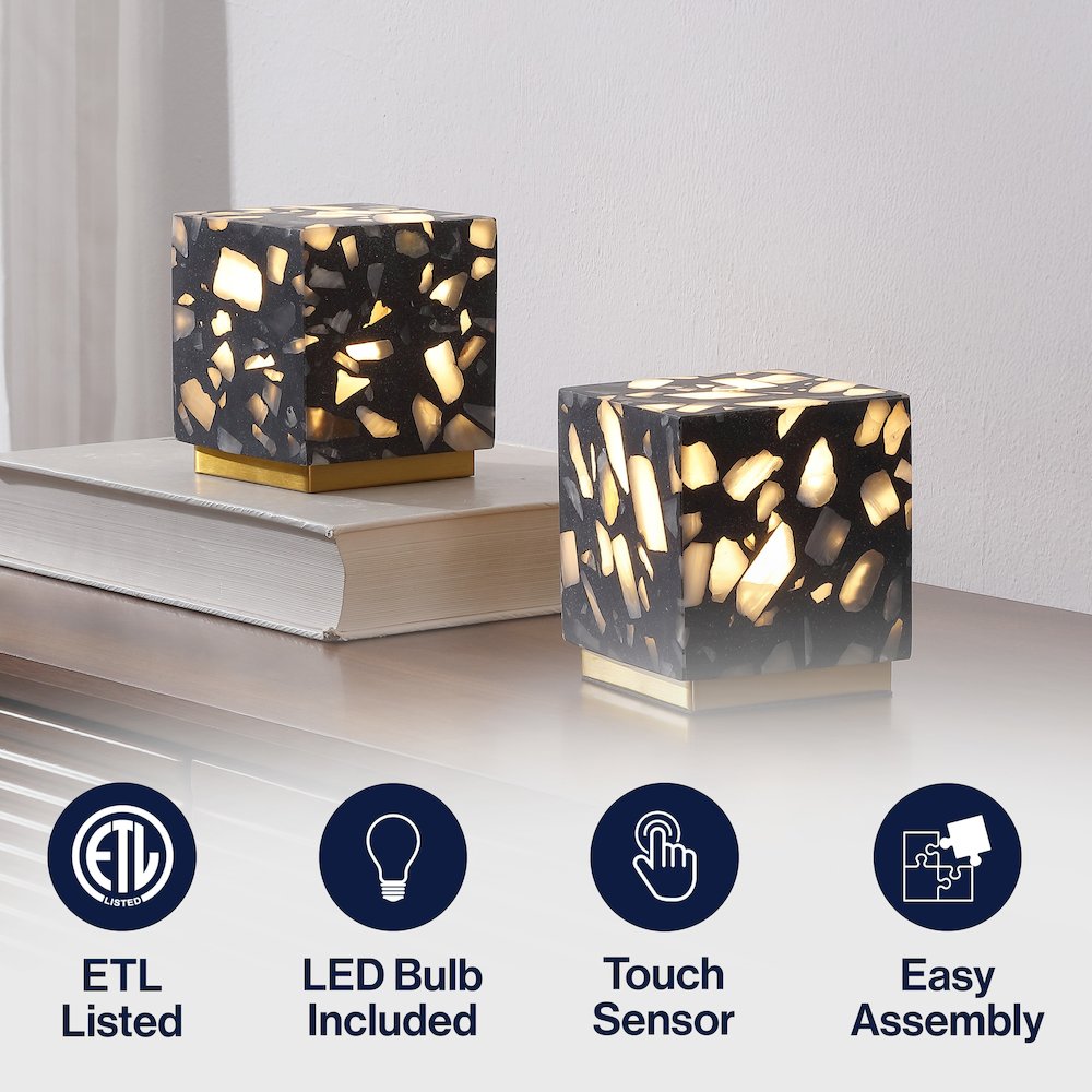 Lara Terrazzo Cordless Dimmable LED Mini Table Lamp with Touch Sensor