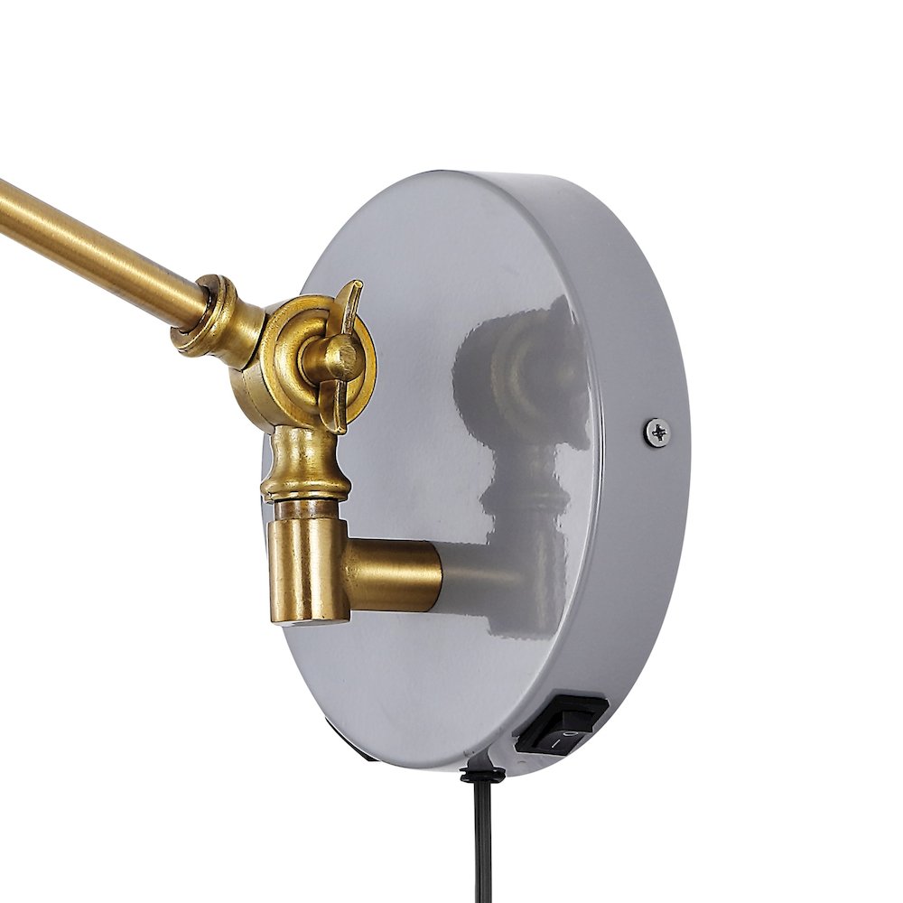 Lisa Swing Arm Modern Midcentury Iron Usb Charging Port Led Sconce