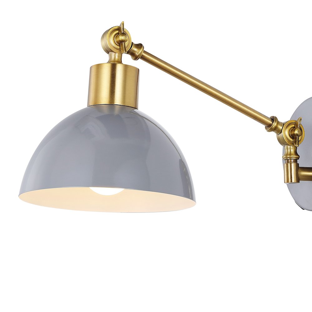 Lisa Swing Arm Modern Midcentury Iron Usb Charging Port Led Sconce