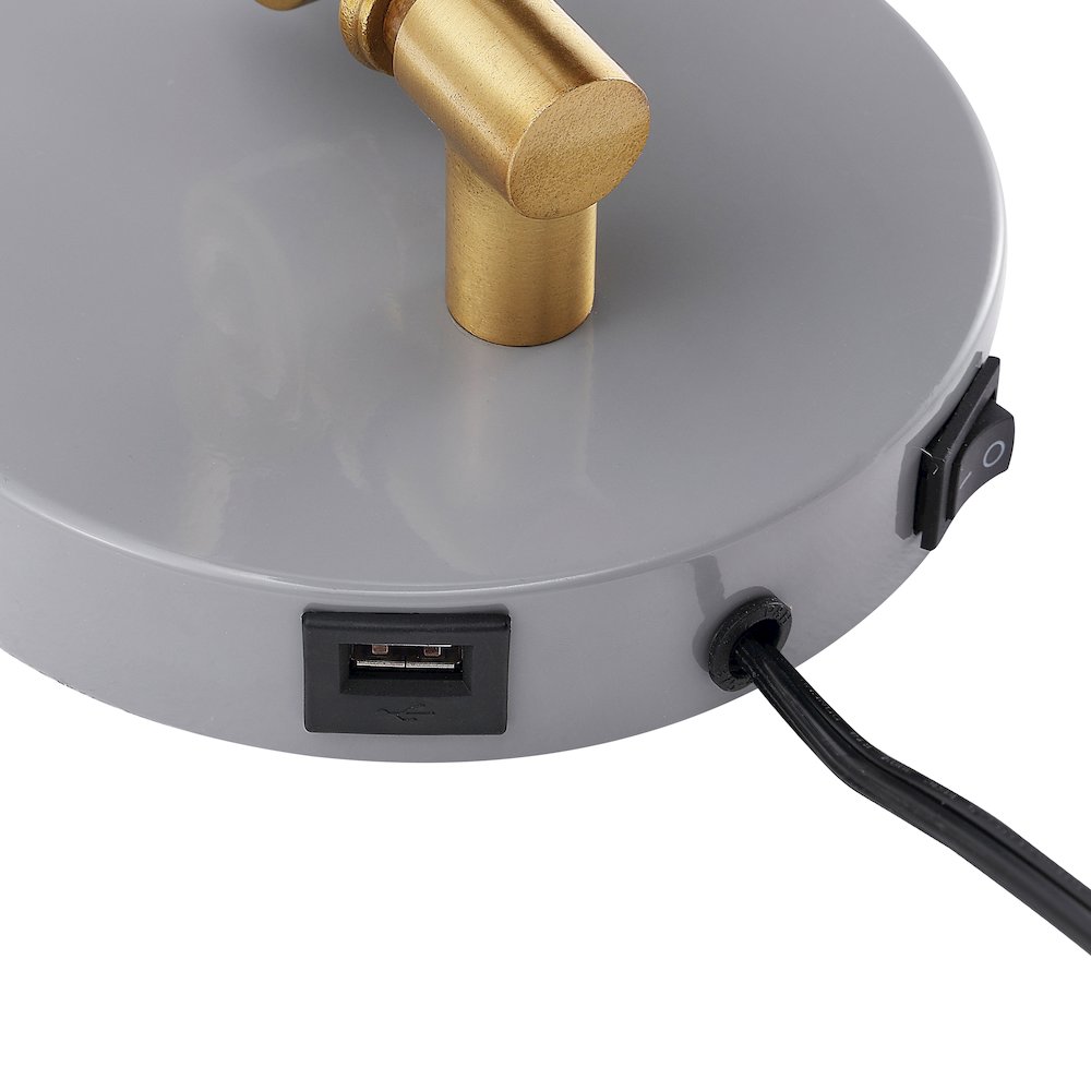 Lisa Swing Arm Modern Midcentury Iron Usb Charging Port Led Sconce
