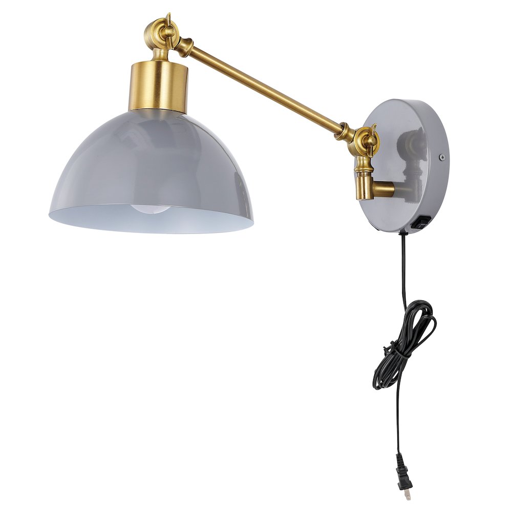 Lisa Swing Arm Modern Midcentury Iron Usb Charging Port Led Sconce