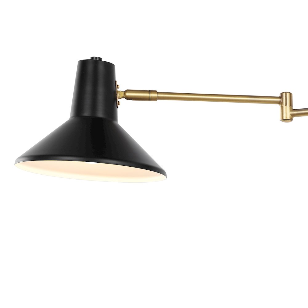 Hygge Swing Arm Modern Midcentury Iron Usb Charging Port Led Sconce