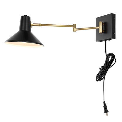 Hygge Swing Arm Modern Midcentury Iron Usb Charging Port Led Sconce