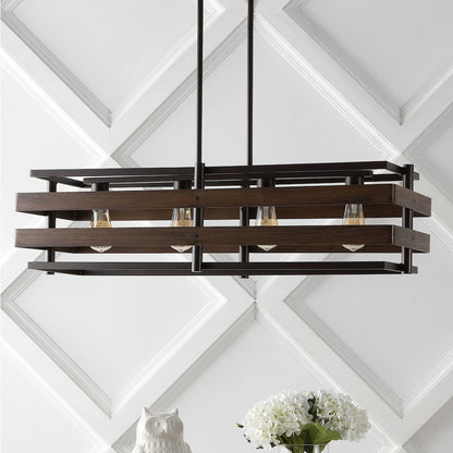 Horizon Rustic Farmhouse Iron Linear Led Pendant