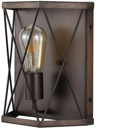 Liam Rustic Farmhouse Iron Led Sconce