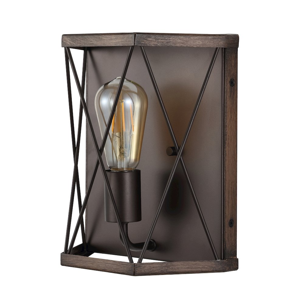 Liam Rustic Farmhouse Iron Led Sconce