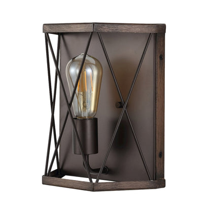 Liam Rustic Farmhouse Iron Led Sconce