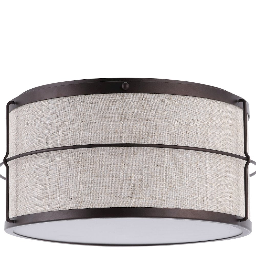 Evan Rustic Farmhouse Iron Led Flush Mount