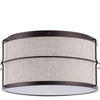 Evan Rustic Farmhouse Iron Led Flush Mount