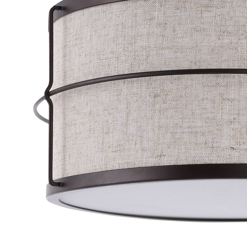 Evan Rustic Farmhouse Iron Led Flush Mount