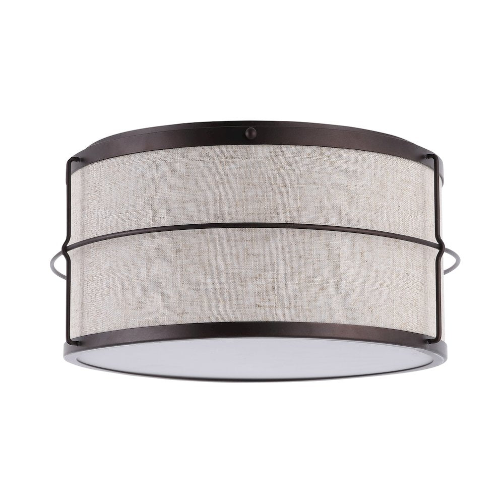 Evan Rustic Farmhouse Iron Led Flush Mount