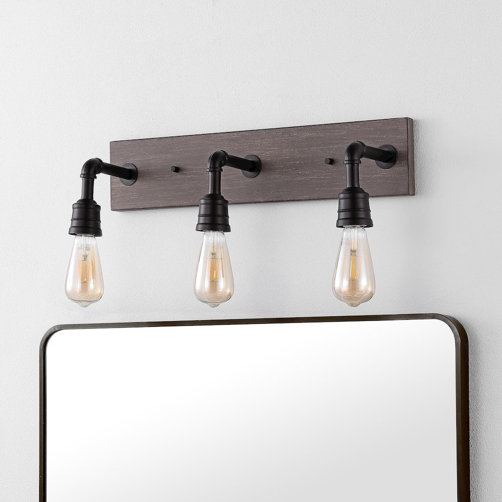 Corbett Rustic Farmhouse Iron Led Vanity